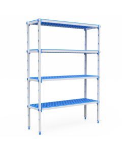 Rayonnage Aluminium 4 Niveaux Compatible Bac GN 2/3 - L 715 à 1950 mm - Pujadas