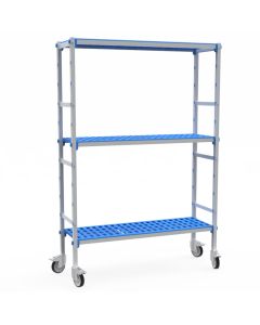 Rayonnage 3 Niveaux avec Roues Compatible Bac GN 1/1 -  L 1145 à 1375 mm - Pujadas