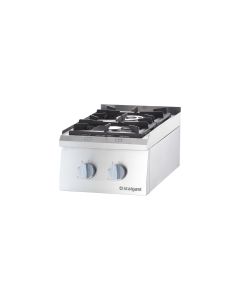 Réchaud gaz portable 2 feux 3200W Brûleurs inox Plaque de cuisson à gaz  butane ou propane Blanc laqué Couvercle