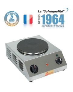 Réchaud Electrique Professionnel - 1 plaque 230 V - Diamètre 300 mm - Sofraca