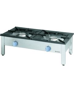 Réchaud Professionnel à Gaz 2 Brûleurs 18 kW - G20 - Stalgast