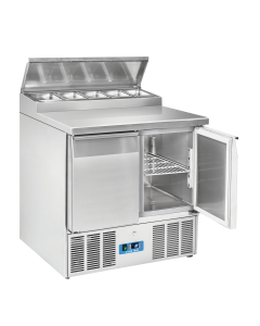 Saladette Réfrigérée Dessus Comptoir pour Sandwichs 240 L - 2 Portes GN 1/1- Cool Head