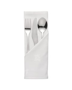 Serviette Blanche en Coton Motif Feuille de Lierre 450 x 450 mm - Lot de 10 - Mitre