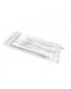 Set Bioplastique Fourchette-Couteau et Serviette Standard - Lot 250 - SDG