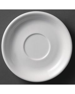 Soucoupes en porcelaine pour tasses à cappuccino blanches 180 mm Olympia - Lot de 12