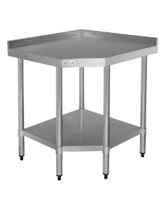 Table d'Angle Inox - Profondeur 600 x 800 - Vogue