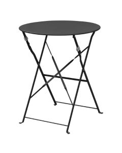 Table de Terrasse en Acier Noir 595 mm - Bolero
