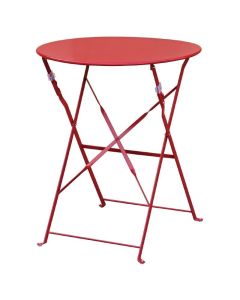 Table de Terrasse en Acier Rouge 595 mm - Bolero