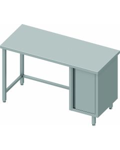 Table Inox Avec 1 Porte Sans Dosseret - Profondeur 600 - Stalgast