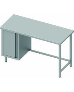 Table Inox Avec Porte Sans Dosseret - Profondeur 600 - Stalgast
