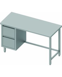 Table Inox Cuisine Professionnelle Avec 2 Tiroirs - Gamme 700 - Stalgast
