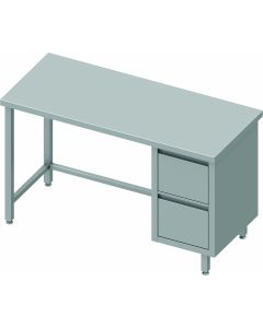 Table Inox Cuisine Professionnelle - Tiroir à Droite - Gamme 700 - Stalgast