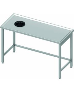 Table Inox Professionnelle - Vide Ordure à Gauche - 800 mm - Stalgast