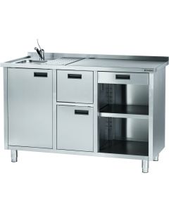 Table pour Machine à Expresso avec Égouttoir et Lavabo - Stalgast