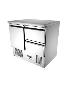 Table réfrigérée Positive Inox - 1 porte 2 tiroirs - Bartscher