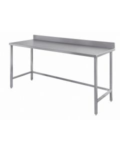 Table Inox Standard Centrale Adossée sans Etagère - Gamme 600 - Aminox