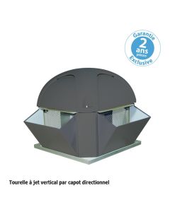 Tourelle 1 Vitesse - Triphasée - Refoulement Vertical - 2000 m³ / h sous 170 Pa
