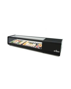 Vitrine Réfrigérée à Sushi Noire Capacité 8 Bacs GN 1/3 - Arilex
