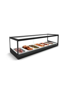 Vitrine Chaude Bain-Marie Bacs GN 1/3 Série LOGIC - 840 à 1190 mm - SAYL - CLO4B