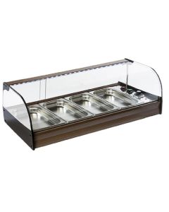 Vitrine Chaude Professionnelle - Bain Marie - Bacs GN 1/3 - Virtus