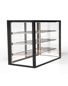 Vitrine Neutre Large Série Integra 3 Niveaux - 1000x820 mm - SAYL