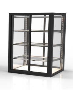 Vitrine Neutre Vitrée Série Integra 3 Niveaux et 2 Portes - 600x820 mm - SAYL