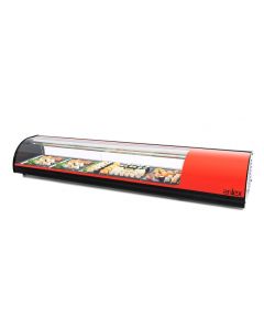 Vitrine Réfrigérée à Sushi Plaque Lisse Capacité 8 bacs GN 1/3 - Arilex