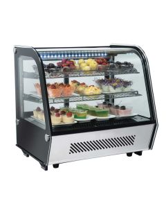 Vitrine Réfrigérée Fermée Top à Poser Vitres Bombées 120 Litres - RC 120